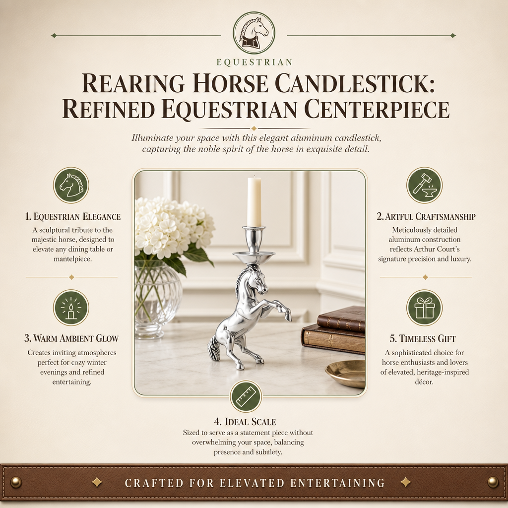 Arthur Court Designs - Rearing Horse Candlestick
