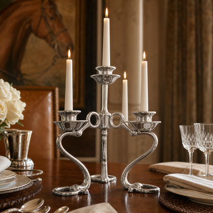 Arthur Court Deisgns - Equestrian Bit Four Light Candlestick