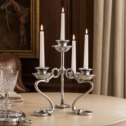 Arthur Court Deisgns - Equestrian Bit Four Light Candlestick