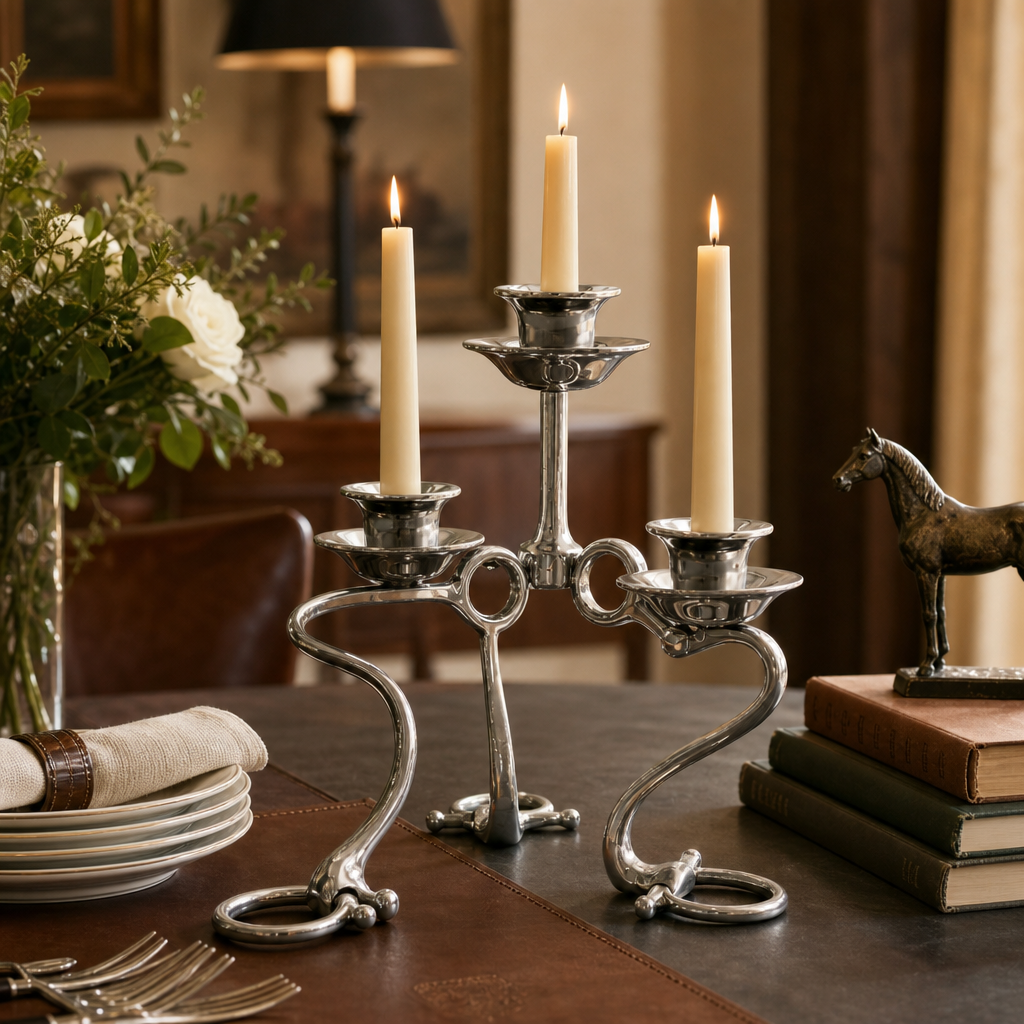 Arthur Court Deisgns - Equestrian Bit Four Light Candlestick