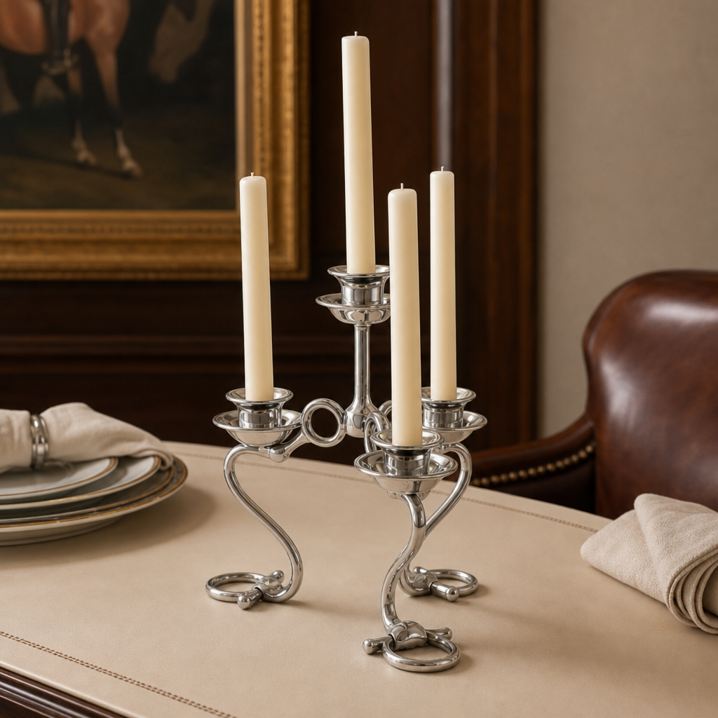 Arthur Court Deisgns - Equestrian Bit Four Light Candlestick