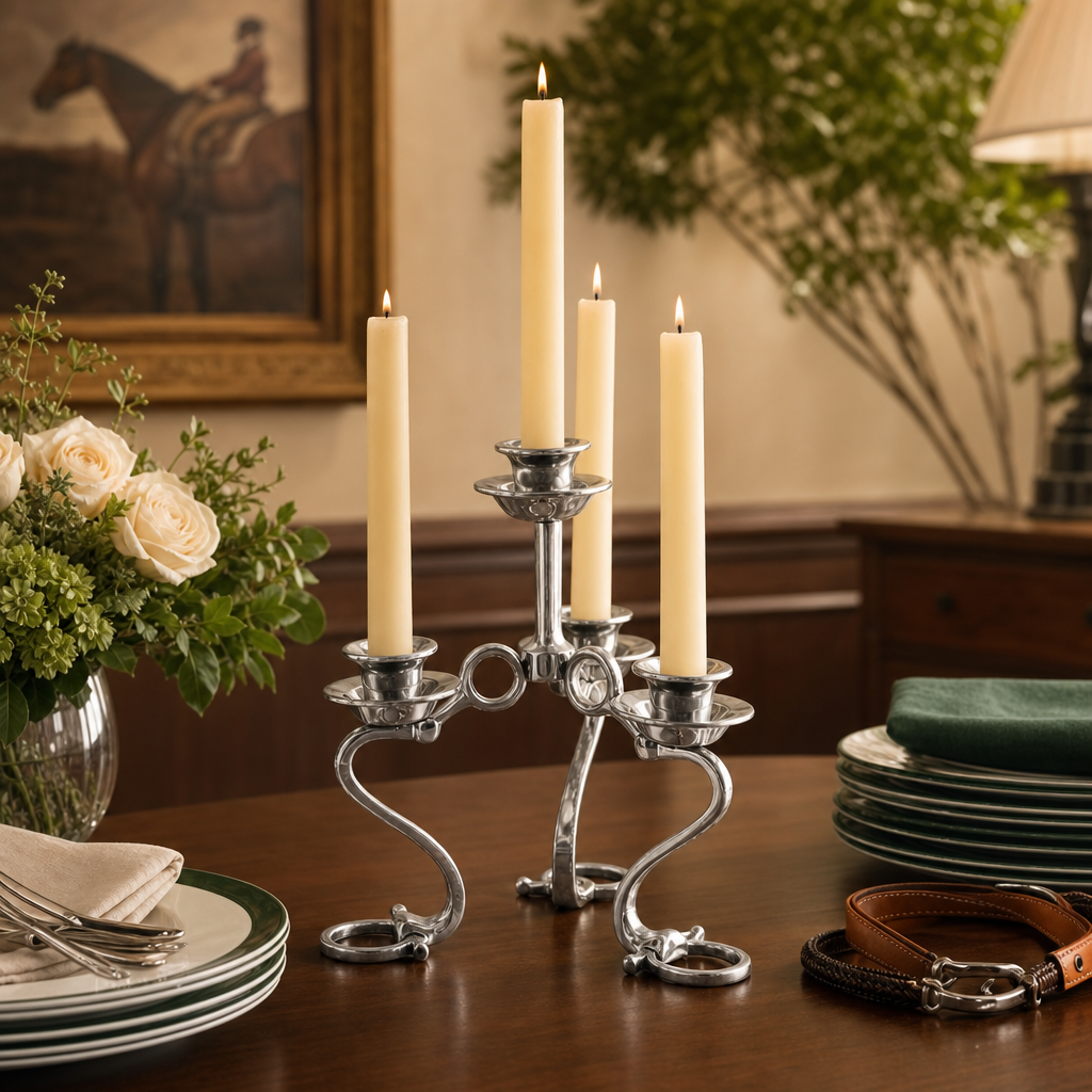 Arthur Court Deisgns - Equestrian Bit Four Light Candlestick