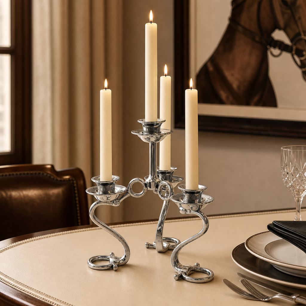 Arthur Court Deisgns - Equestrian Bit Four Light Candlestick
