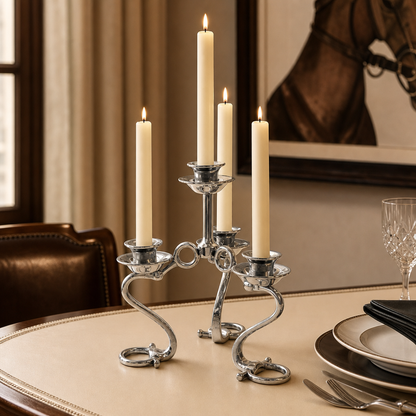 Arthur Court Deisgns - Equestrian Bit Four Light Candlestick