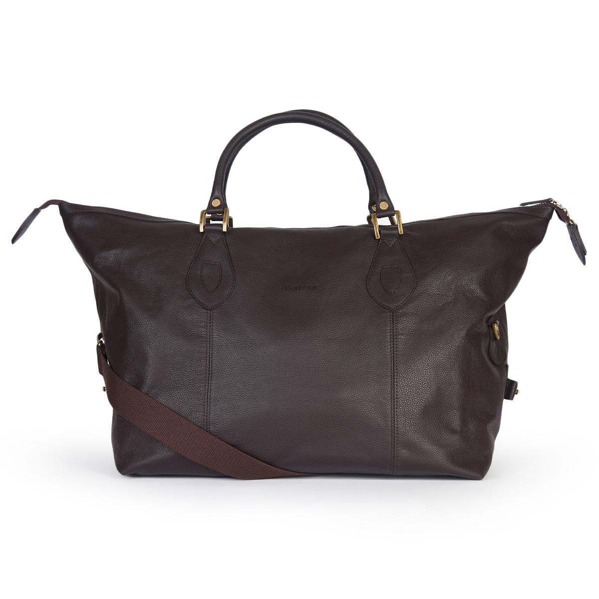 Barbour Leather Medium Travel Holdall