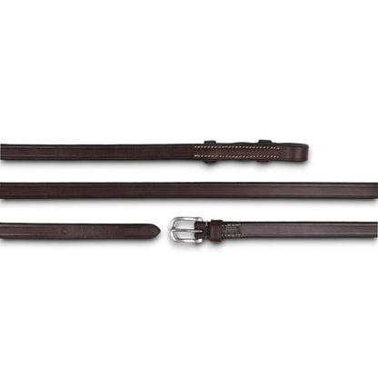 AJR 4/8" Flat Curb Jumper Rein with Silver Buckle