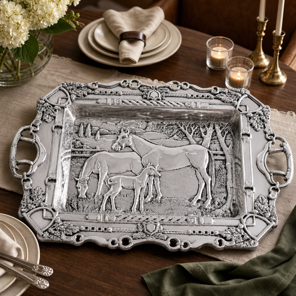 Arthur Court Designs - Grazing Horses Parlor Tray