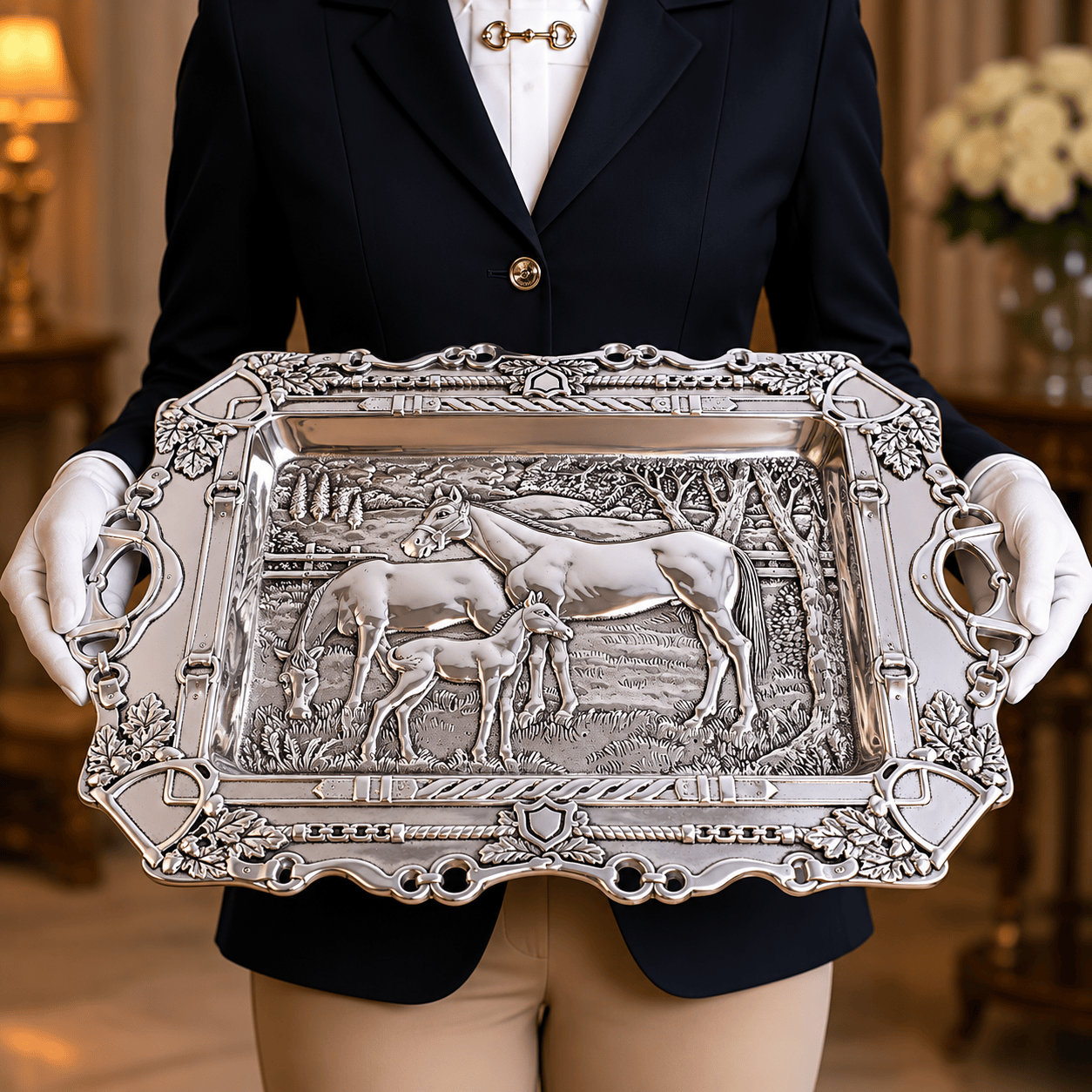 Arthur Court Designs - Grazing Horses Parlor Tray