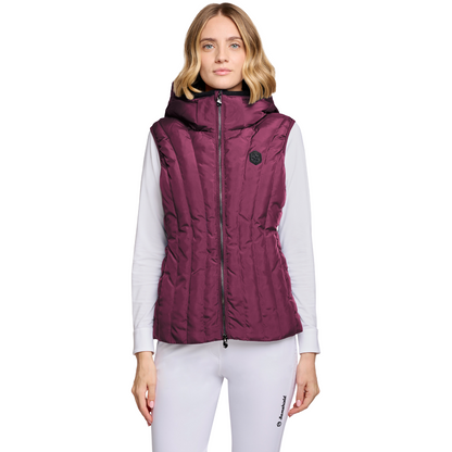 Samshield Women's Shelyne Light Puffer Vest, Plum, Front view