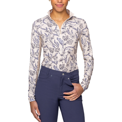 Kastel Women's Long Sleeve 1/4 Zip Sun Shirt