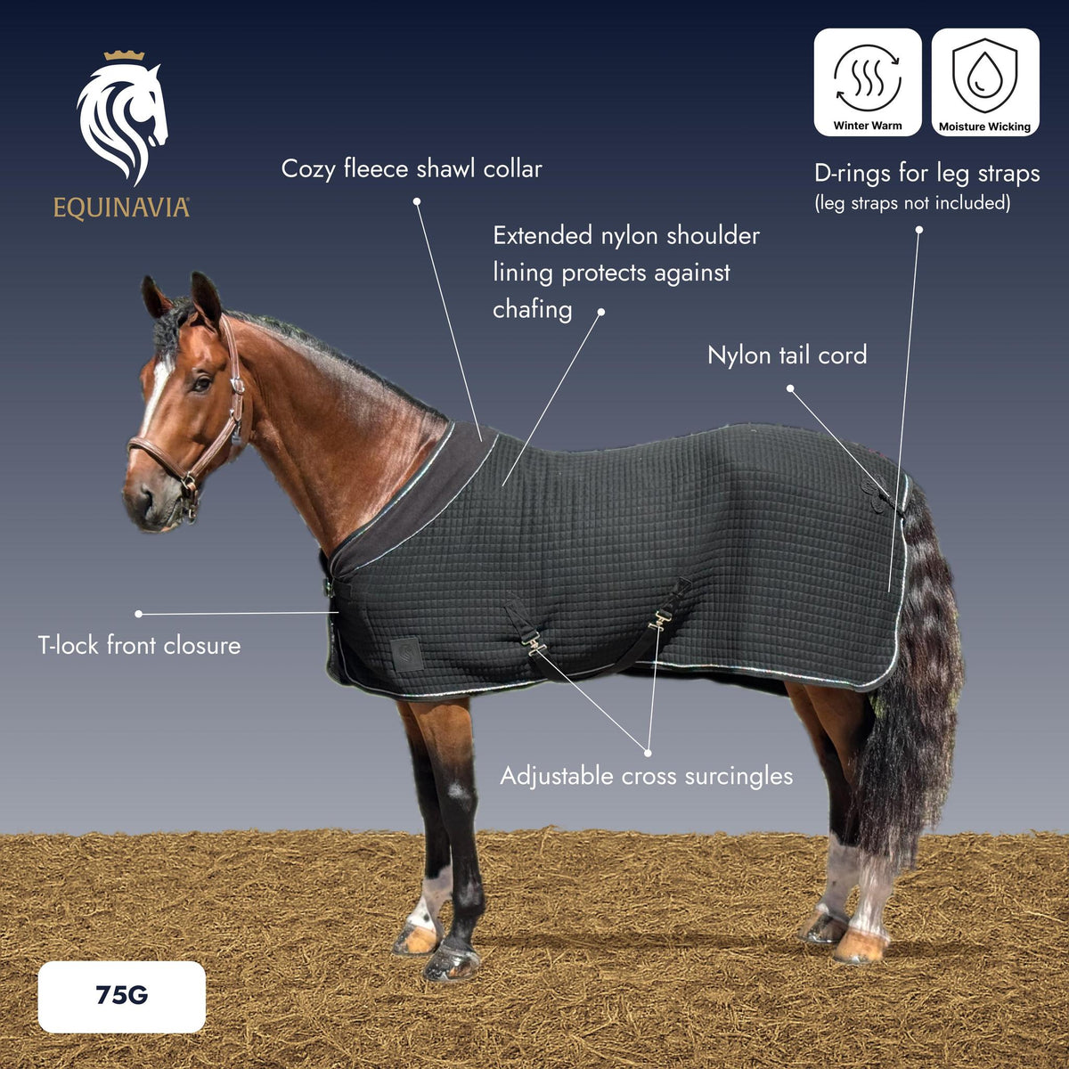 Equinavia Vinter Thermal Stable Blanket in black