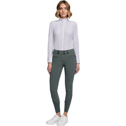 Samshield Women's Chloe Crystal Knee Grip Breech, Dark Forest, front view
