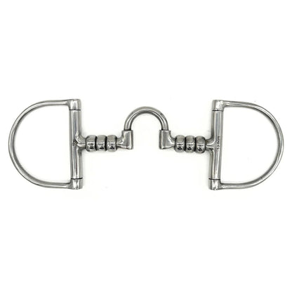 Jake Adams Stainless Steel Cherry Roller Dee with Low Correction Port Bit