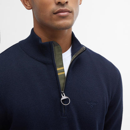 Barbour Men's Cotton Half Zip Knitted Jumper