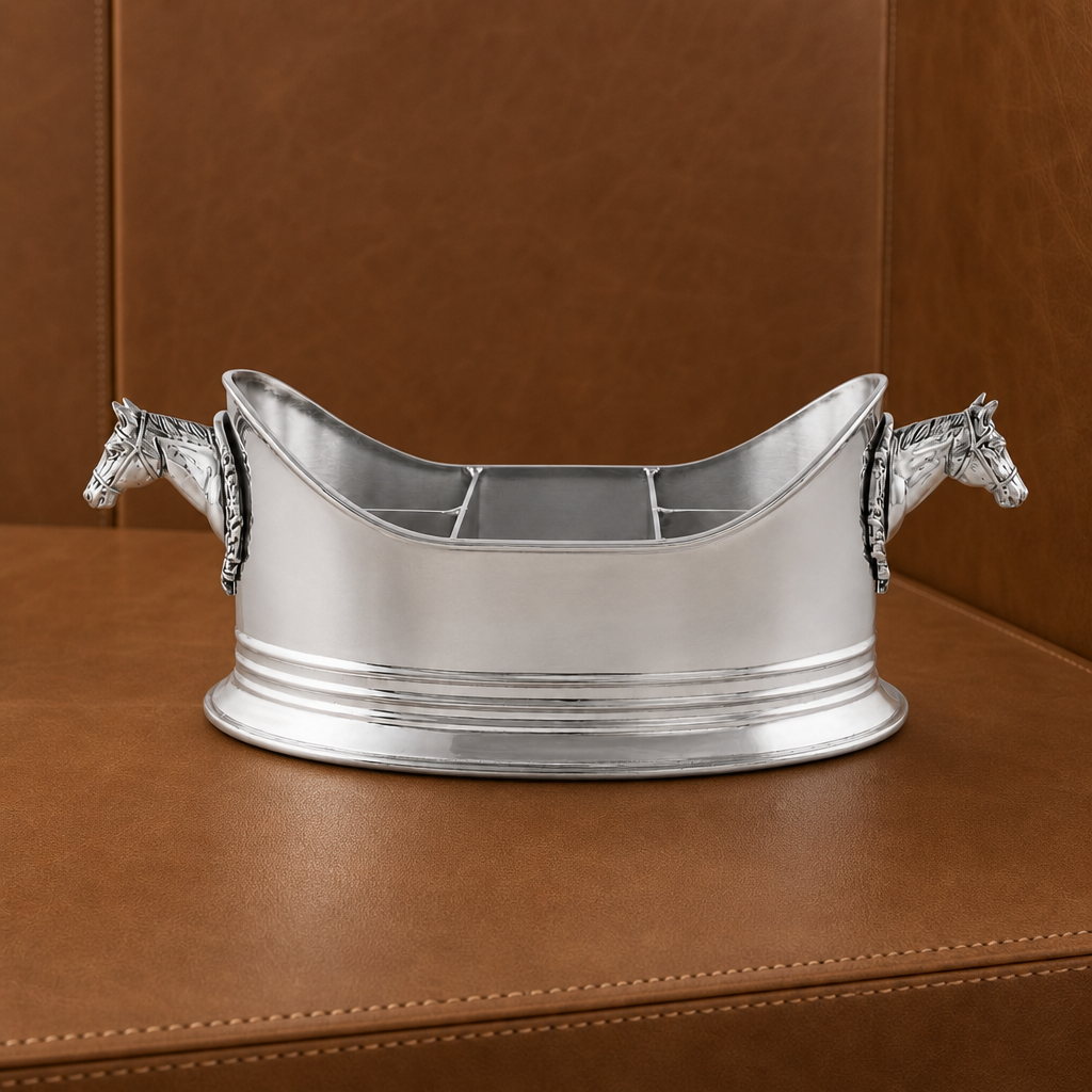 Arthur Court Designs - Horse Head Silverware Caddy