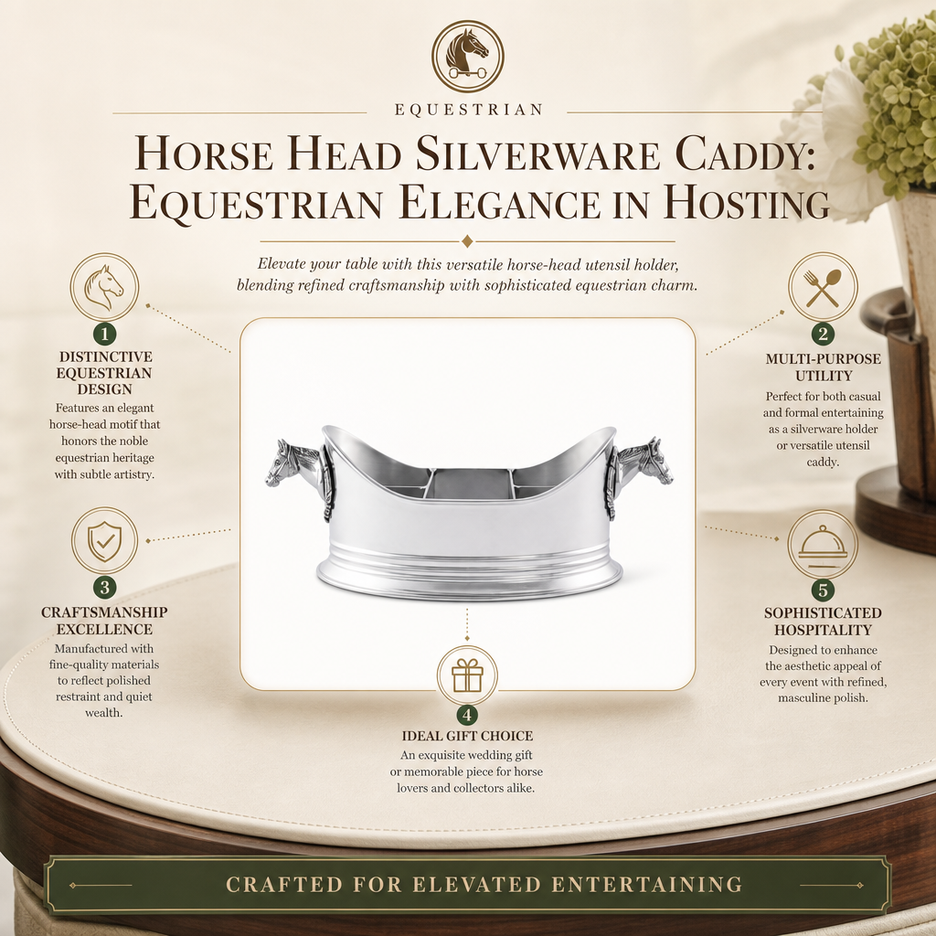 Arthur Court Designs - Horse Head Silverware Caddy