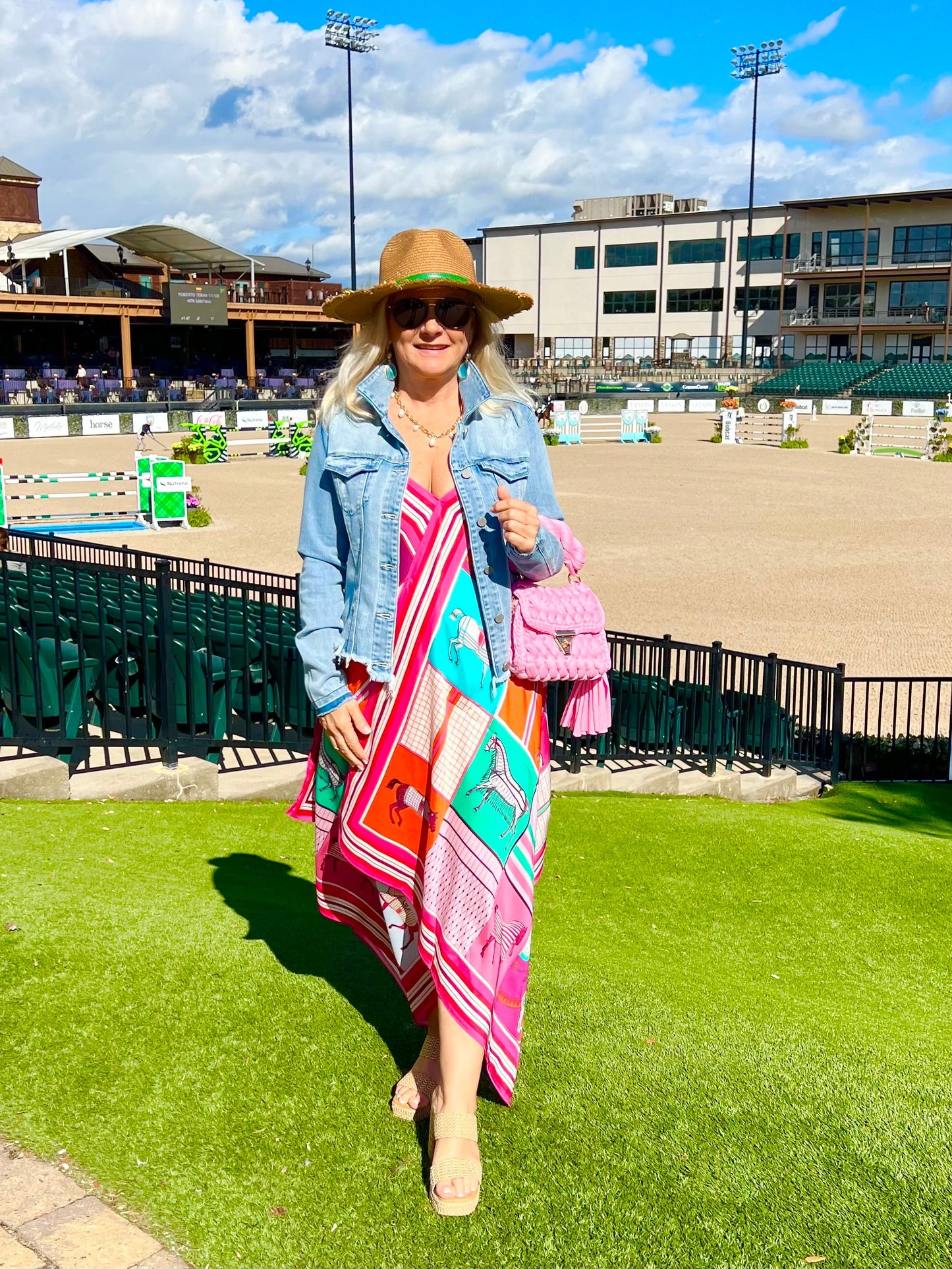 Stacy Bradley Design - Silk Dress - Pink Horse