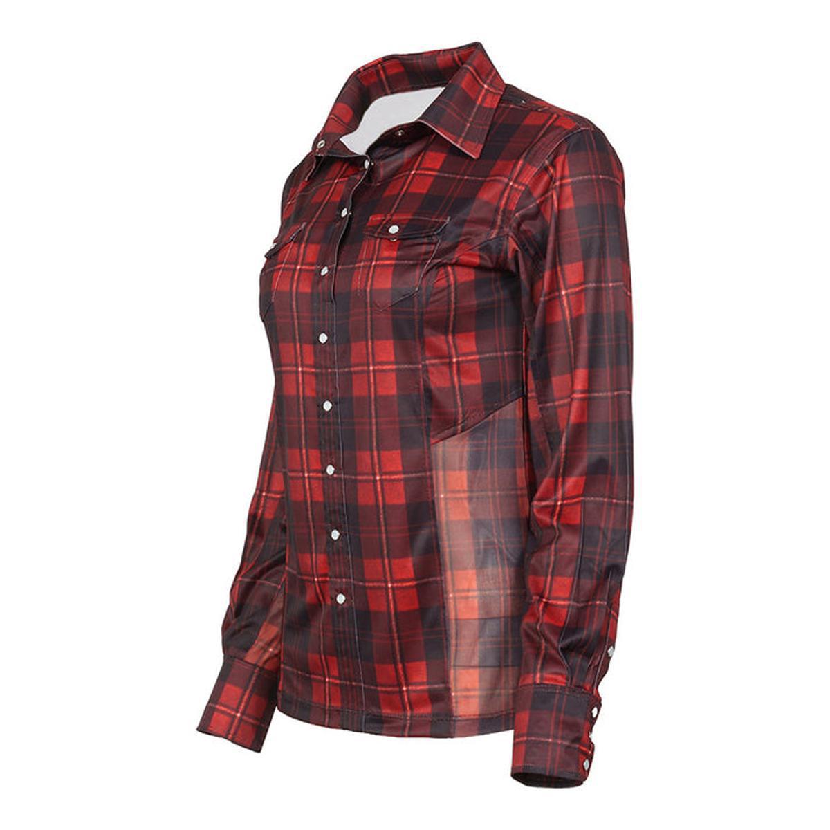 Dapplebay Women's Holiday Plaid Western Top