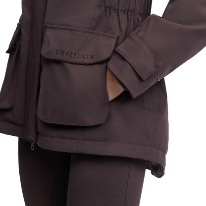 LeMieux Women's Heritage Beatrice Waterproof Coat-Cocoa-pocket view