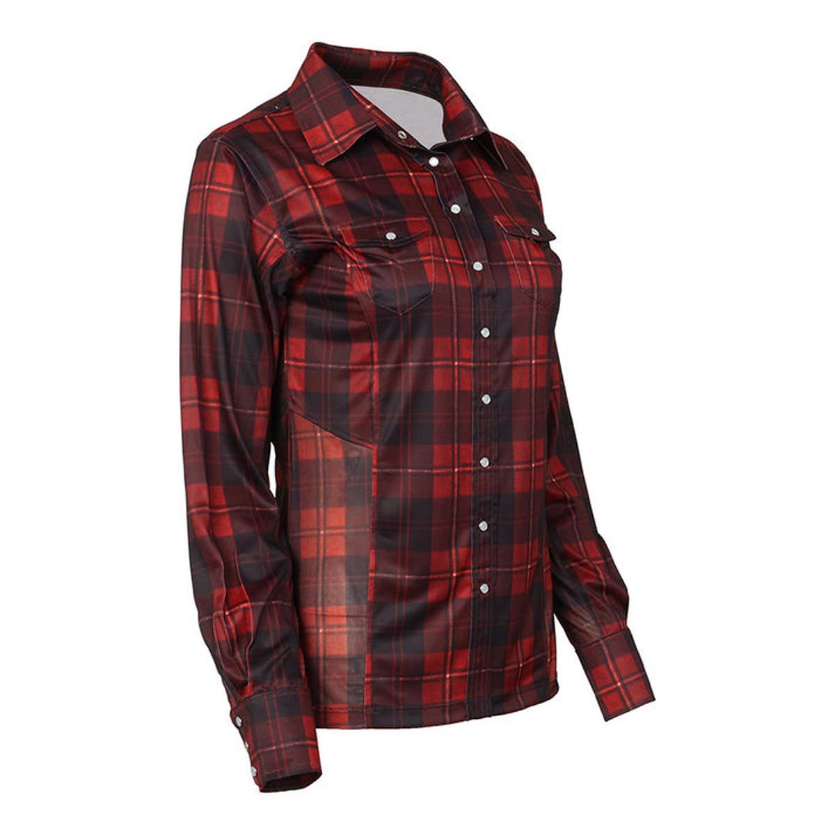 Dapplebay Holiday Plaid Western Top - Tan / L Dapplebay Holiday Plaid Western Top - Tan / L