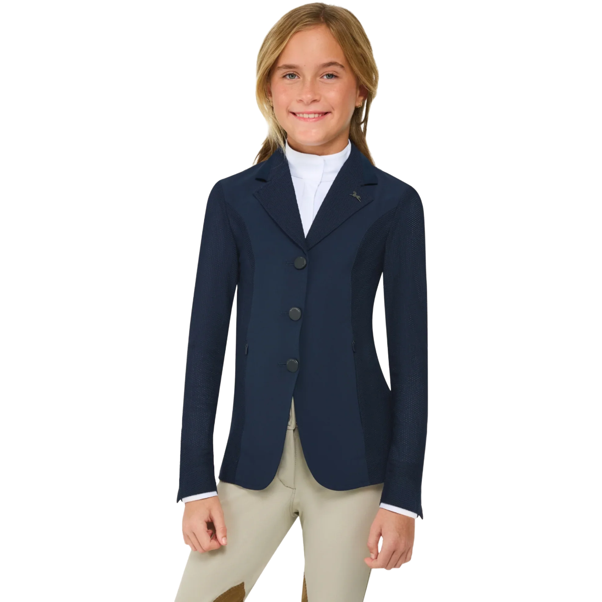 RJ Classics Harmony Evo Jr Mesh Show Coat-Navy-Front View