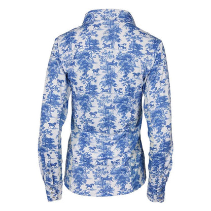 Dapplebay Women's Equestrian Toile Button Down Western Shirt