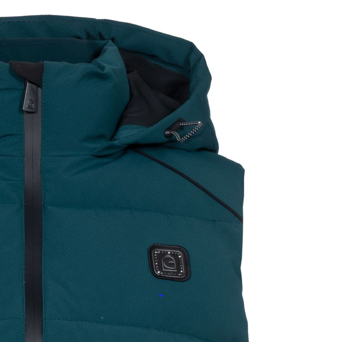 Cavallo Women's Cavaldiana Quilted Vest-Dark Peacock-Logo View