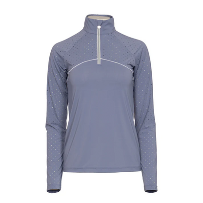 Dapplebay Women's Lady 1/4 Zip Aircut Long Sleeve Riding Top