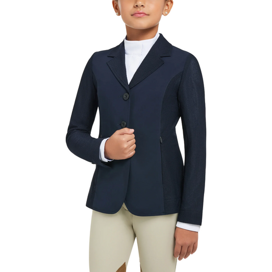 Harmony Jr 2.0 Mesh Show Coat-Navy-Front View