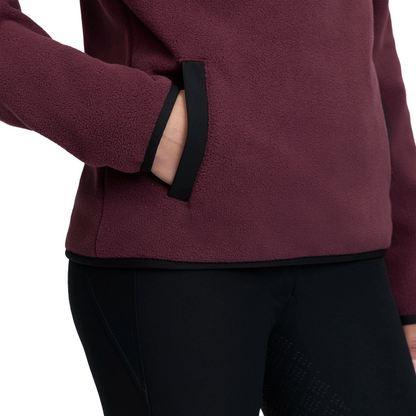 LeMieux Women's Piper Popper Fleece Pullover-Bramble--Cuff/Pocket View