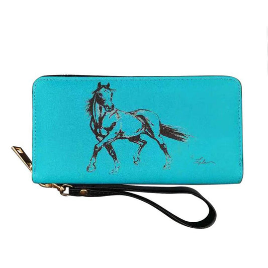 AWST Int'l Lila Linear 3-Qtr Horse Wallets