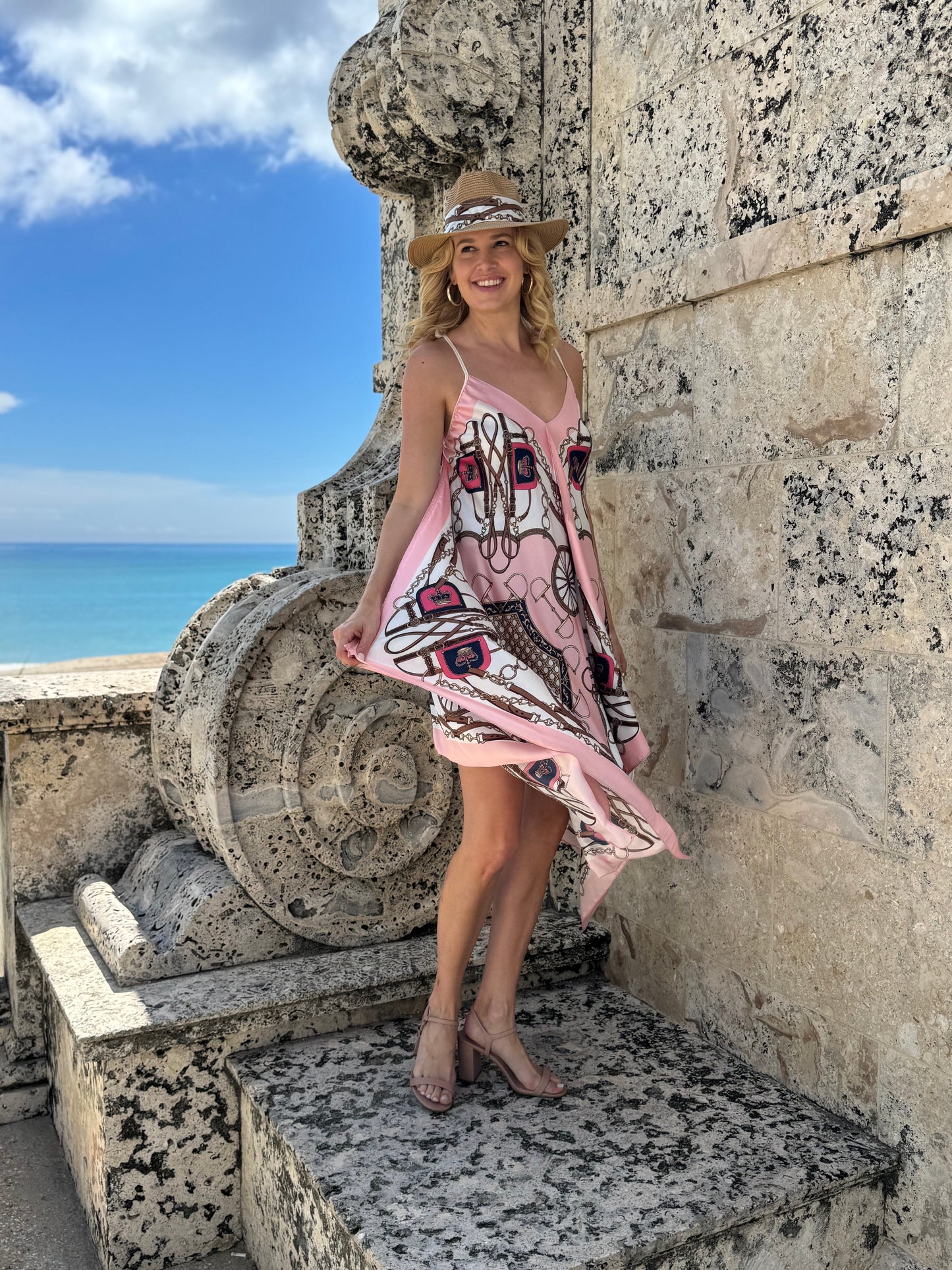 Stacy Bradley Design - Silk Dress - Blush Bit