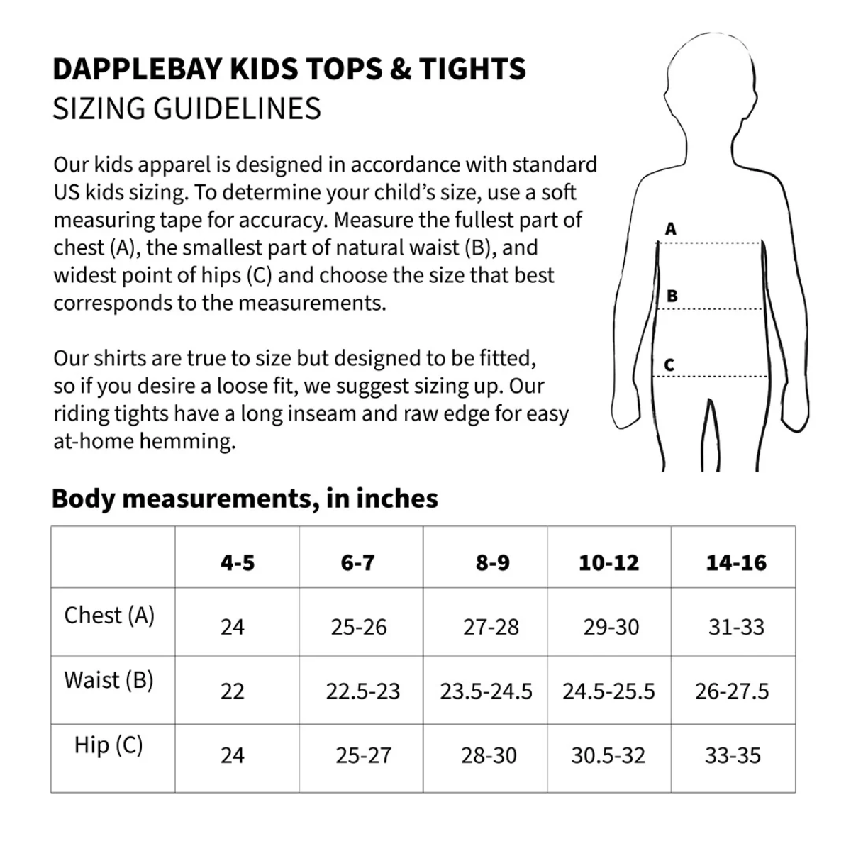 Dapplebay Winter Kid's Essential Full Seat Tights