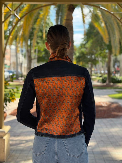 The Dark Denim Jacket / Lot’s of Stirrups / Orange