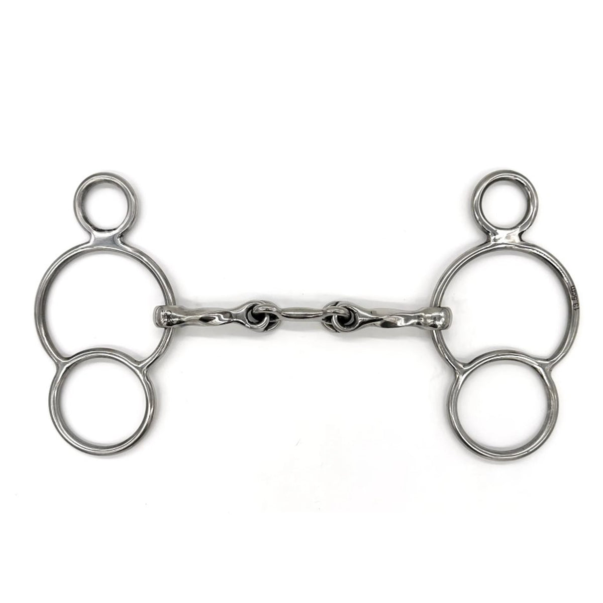 Locking Dog Rings AJR Twisted Locking Dog Bone 2 Ring Bit | Farm House Tack