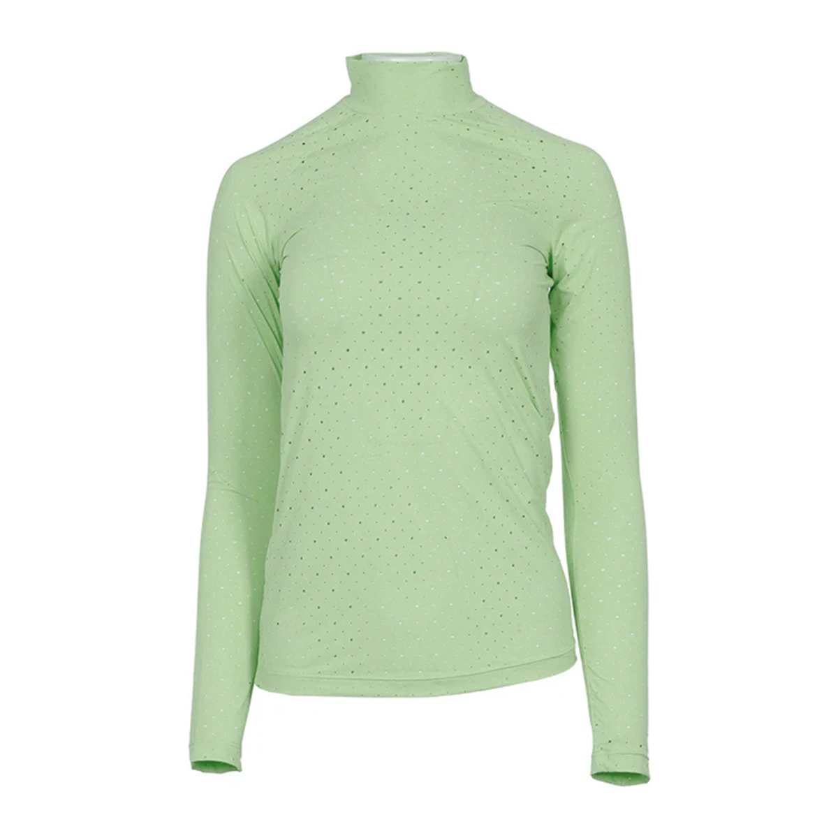 Dapplebay Women's Aircut Mock Neck Long Sleeve Top