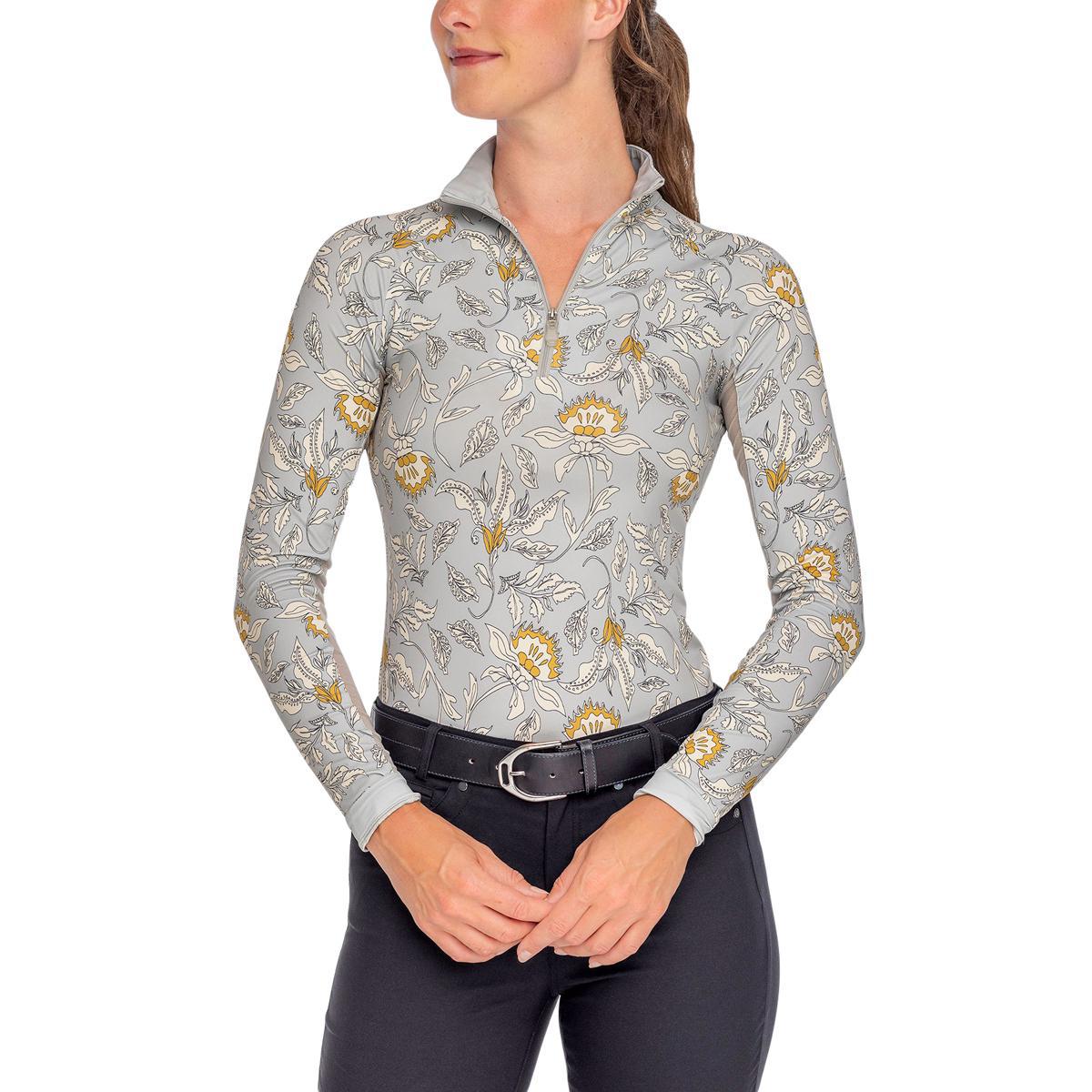 Kastel Long Sleeve Dove Vintage Jacobean 1/4 Zip Sun Shirt