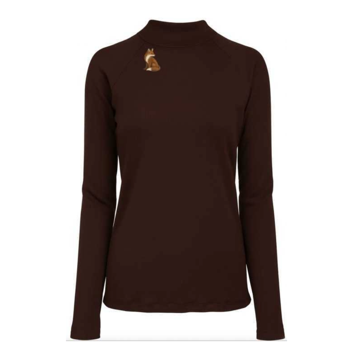Dapplebay Women's Heirloom Mock Neck-dark bay-front view