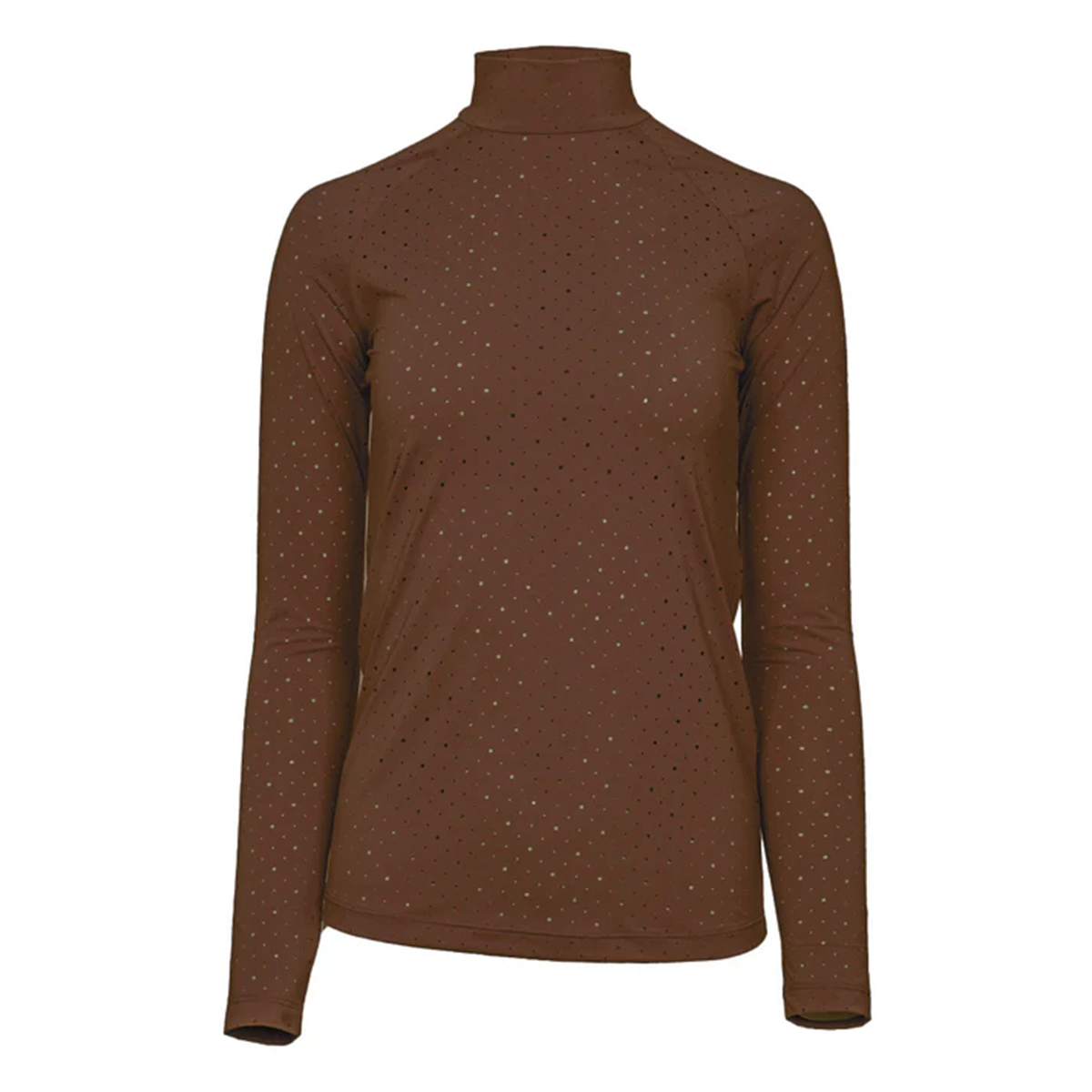 Dapplebay Women's Aircut Mock Neck Long Sleeve Top