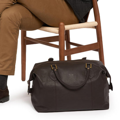 Barbour Leather Medium Travel Holdall