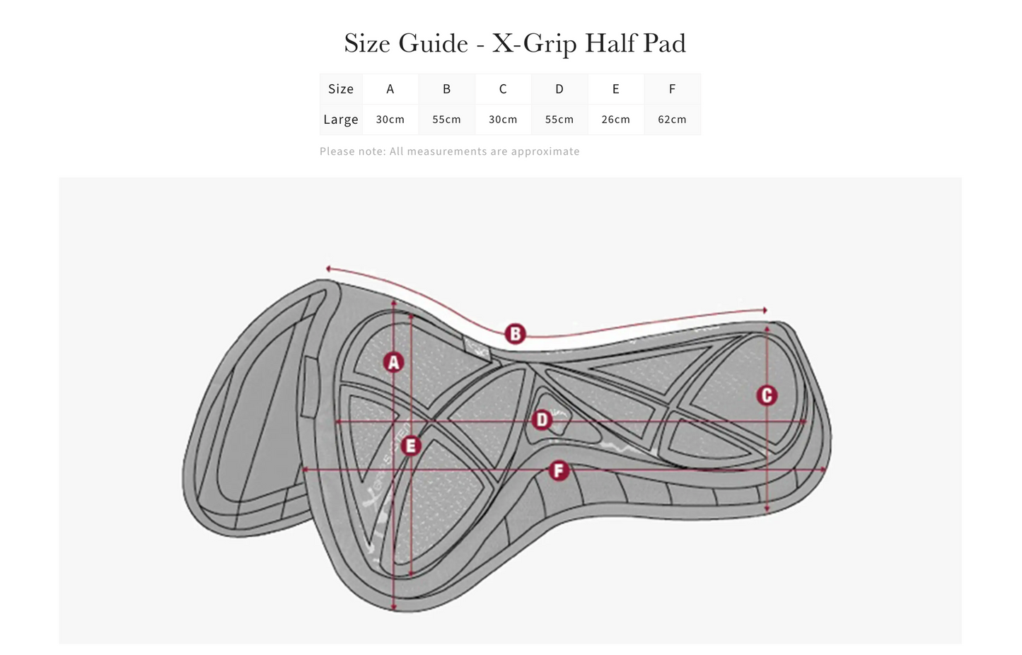 LeMieux X-Grip Twin Sided Half Pad