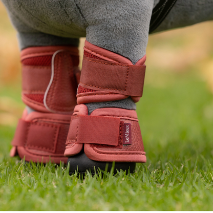 LeMieux Toy Pony Over Reach Boots, russet, model view