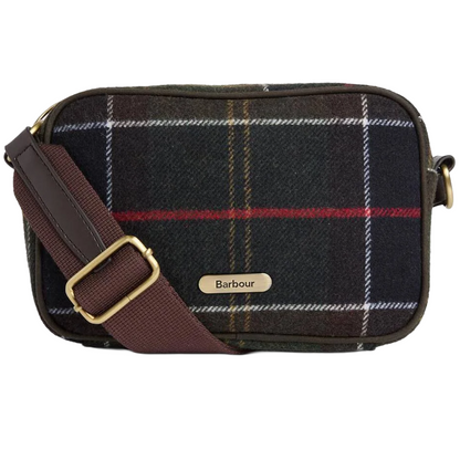 Barbour Contine Tartan Mini Crossbody Bag, Classic Tartan, Front View