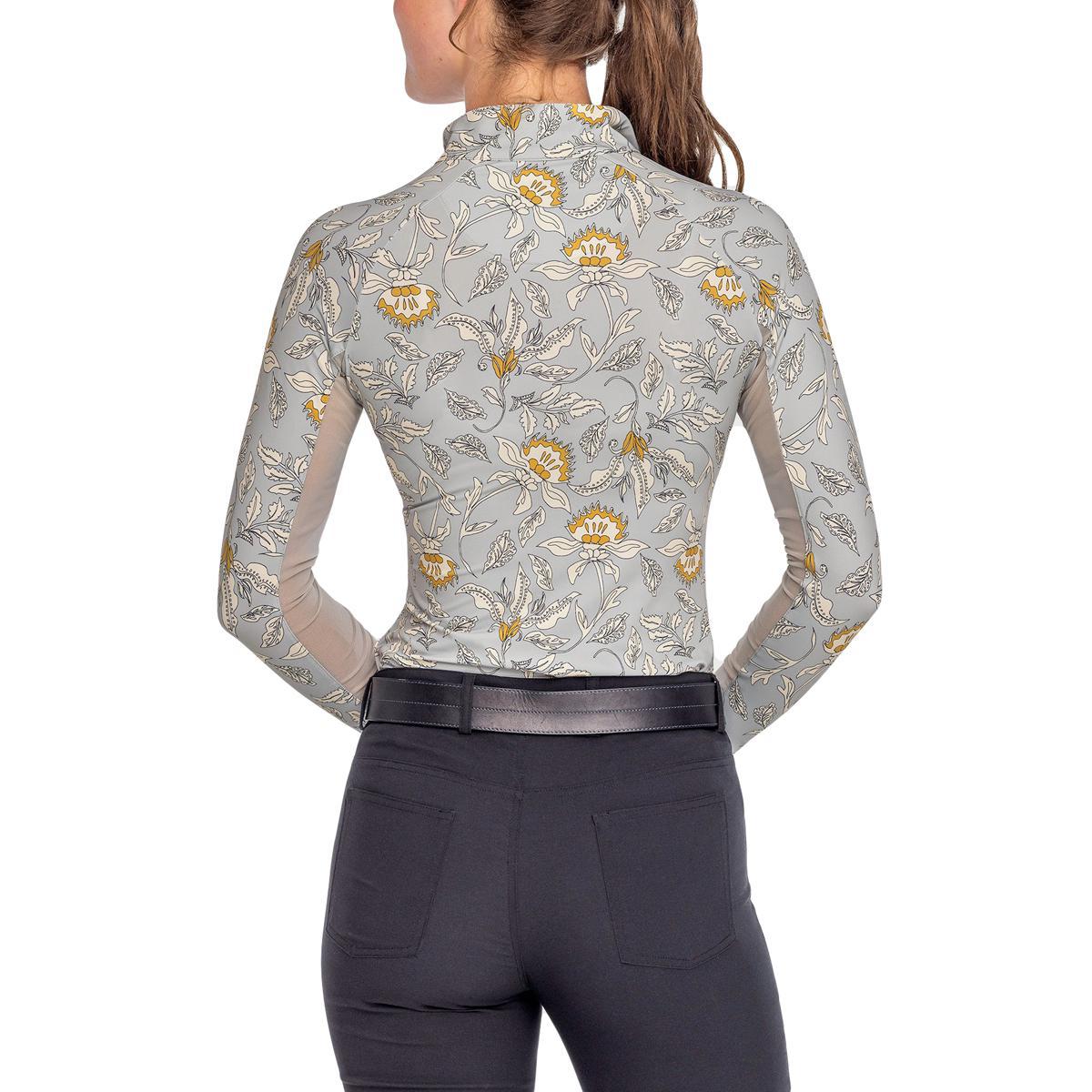 Kastel Long Sleeve Dove Vintage Jacobean 1/4 Zip Sun Shirt