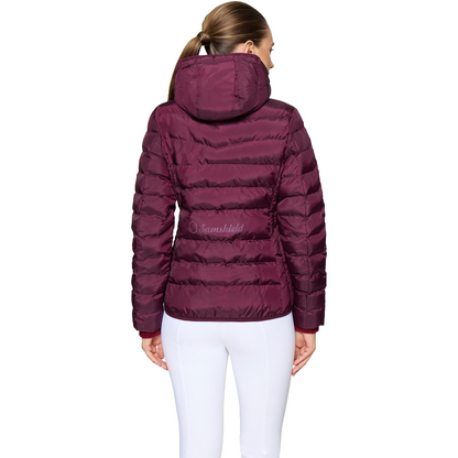 Samshield Women's Courchevel Light Puffer Jacket, Plum, back view