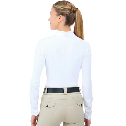 RJ Classics Women's Tori 2.0 Long Sleeve Show Shirt-Horseshoe Floral-Back View