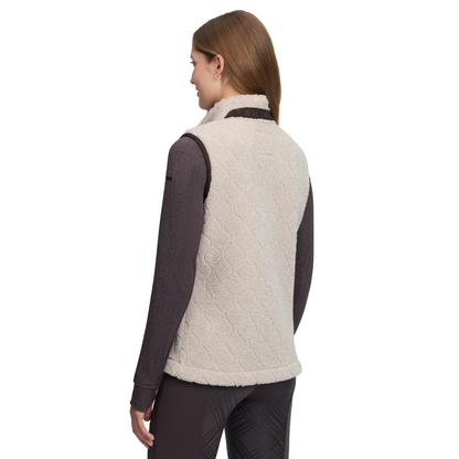 LeMieux Women's Heritage Borg Gilet-Stone-Model View