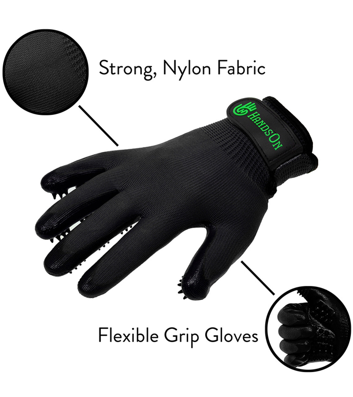 hands on handschuhe HandsOn Grooming Gloves XLarge Black