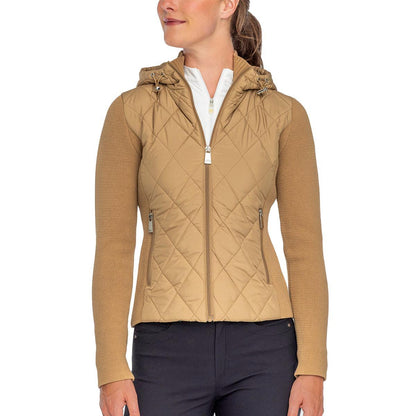 Kastel Quilted Front Hooded Knit Jacket
