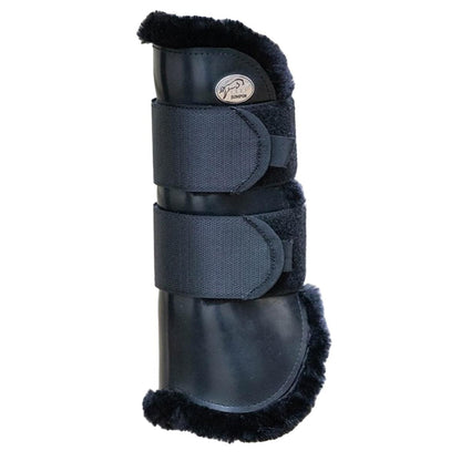 Jump'in Para Black Synthetic Sheepskin Boots
